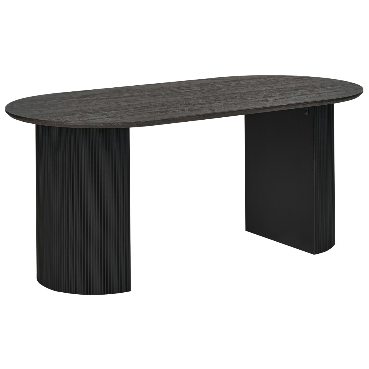 Savory dining table oval MDF lacquered black