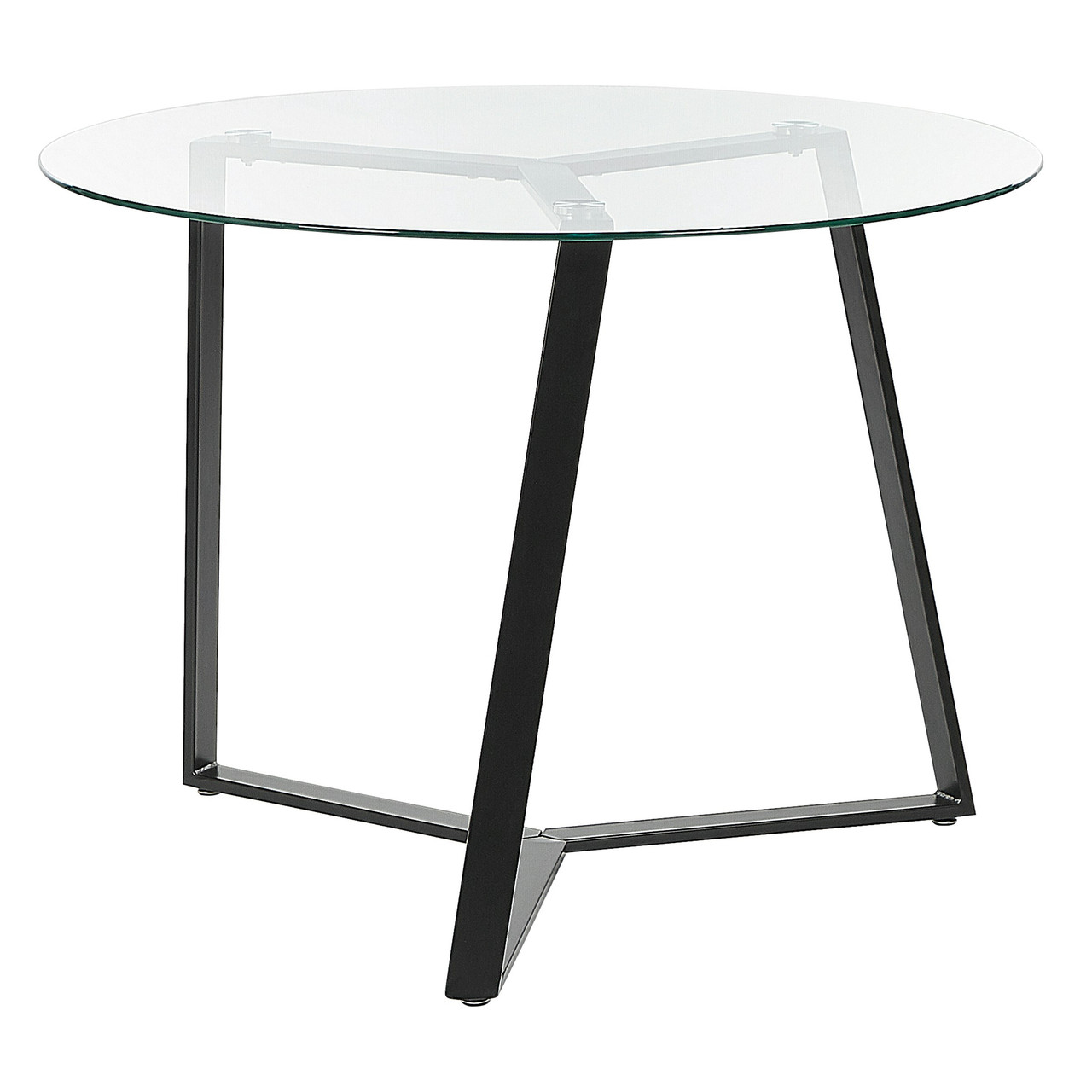Mesa de comedor Kebri vidrio templado negro