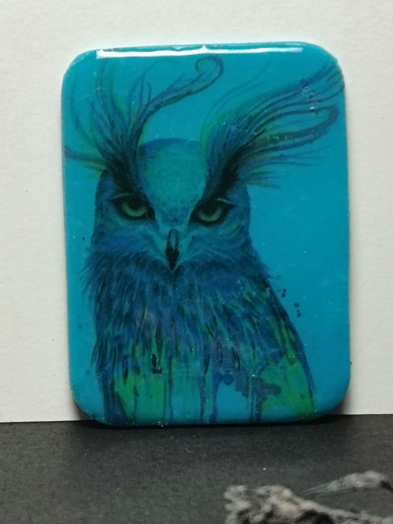 Decorative polymer clay magnet