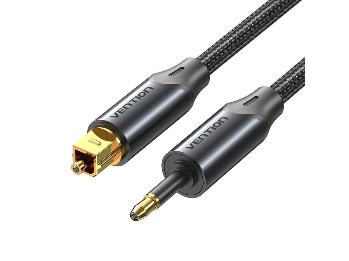Cable de fibra óptica para audio 1,5 m negro