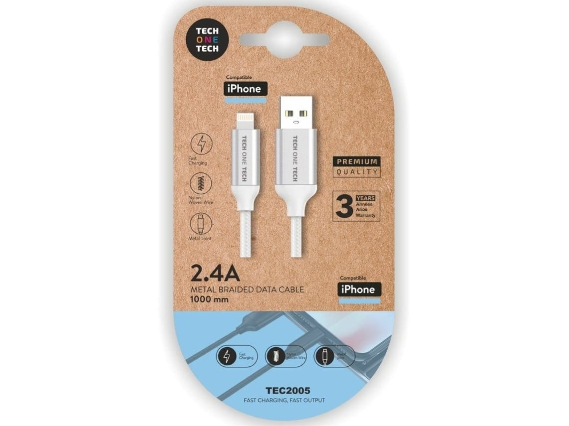 Cable USB 2.0 Lightning a USB-A 1 m Blanco