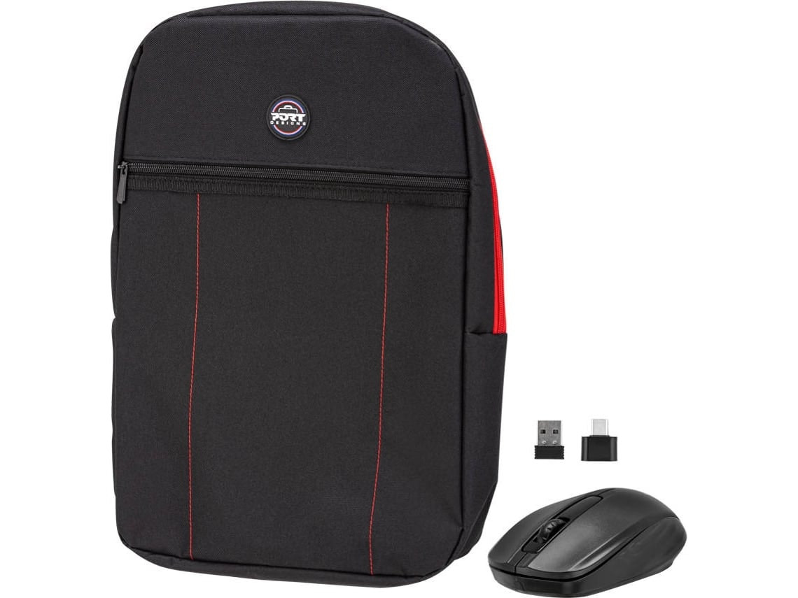Mochila y ratón inalámbrico pack PORT Designs premium para portátil 15,6''