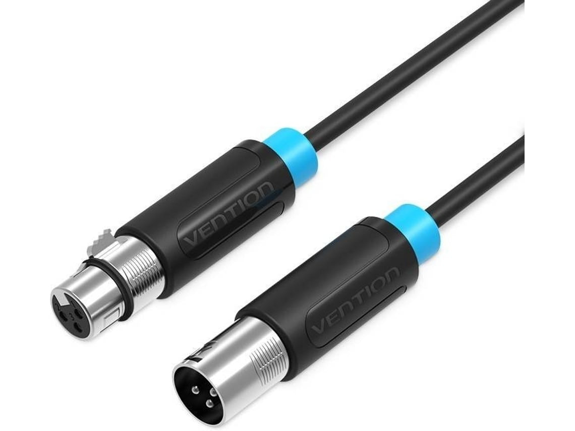 Cable XLR 3 pines 2 m negro