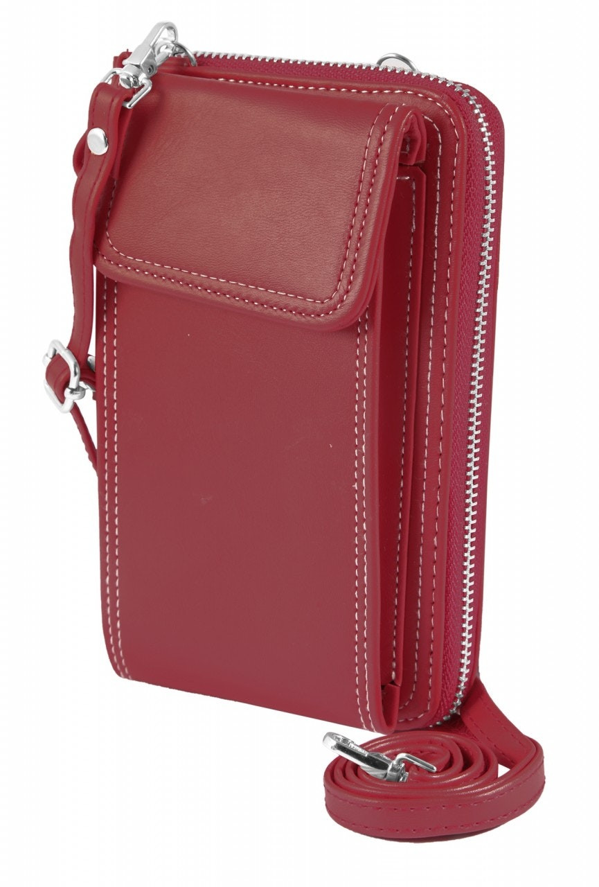 Mestre Artesão® Bolsa de Ombro para Telemóvel Bordô em Pele Sintética - 0005