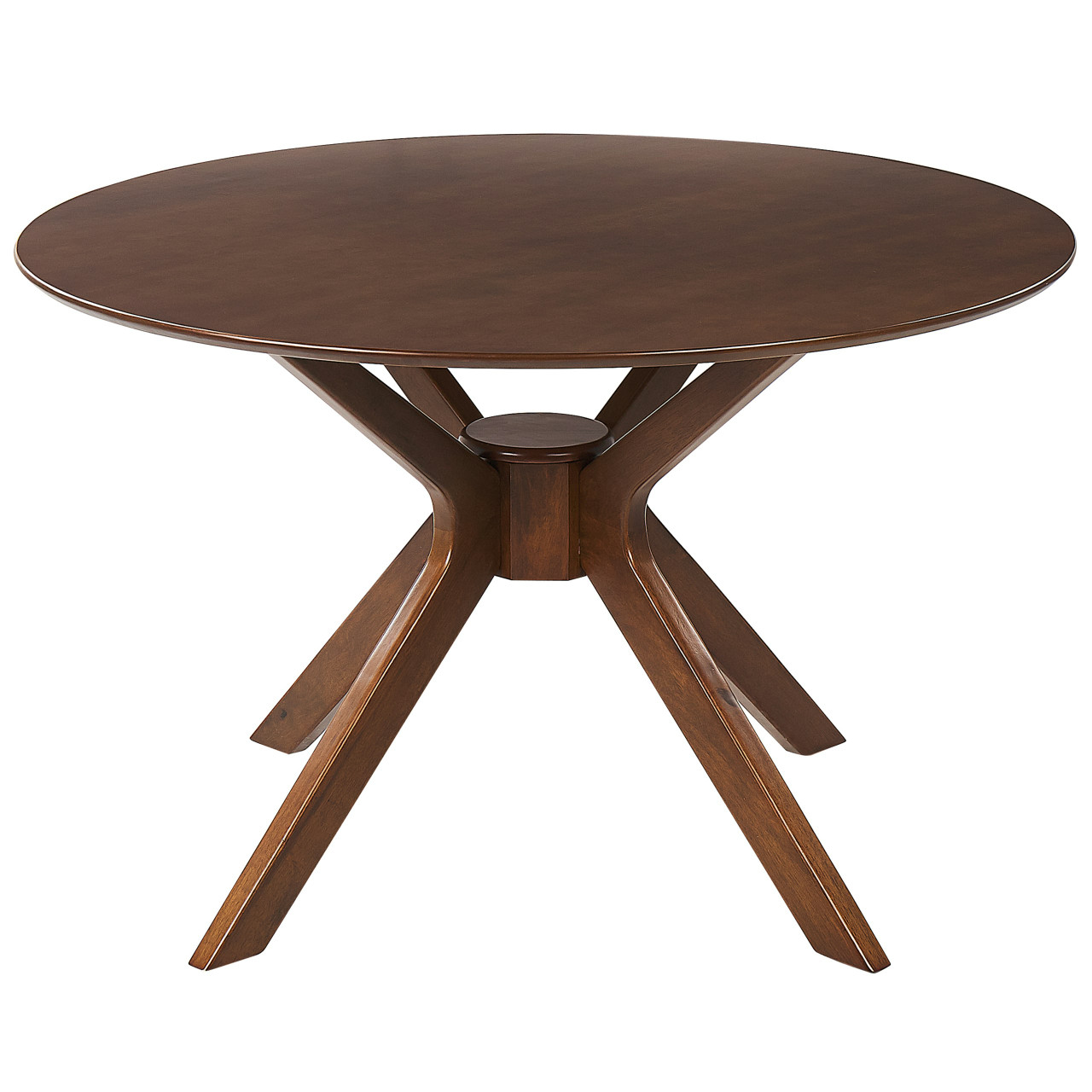 Mesa de comedor Tymis redonda MDF madera oscura