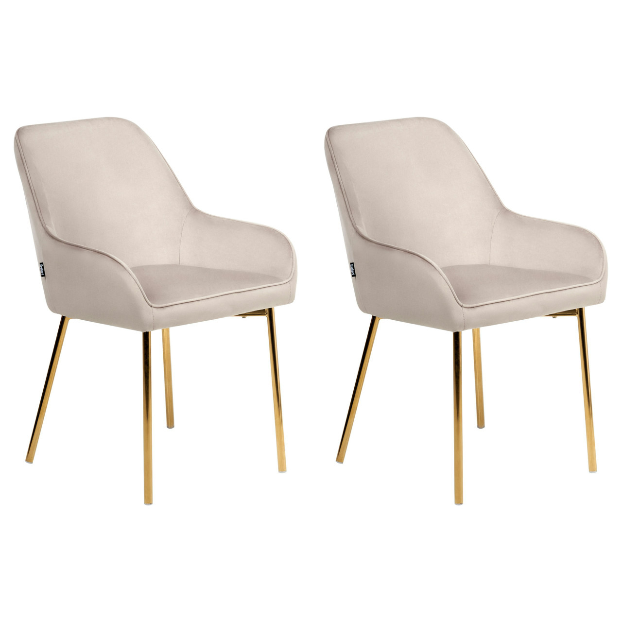 Silla tapizada de terciopelo Loverna