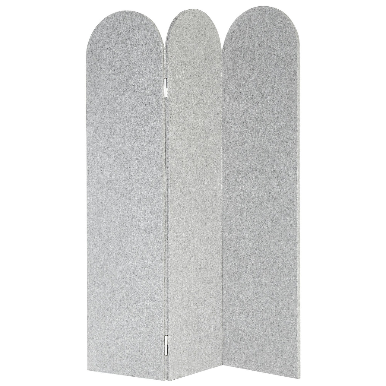 Slimmy 3-panel folding room divider in synthetic material grey