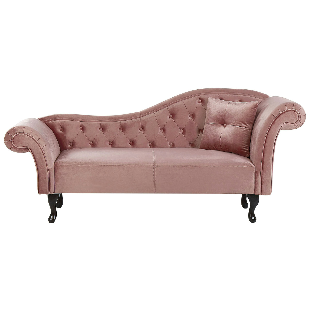 Chaise longue Lattes terciopelo orientación derecha