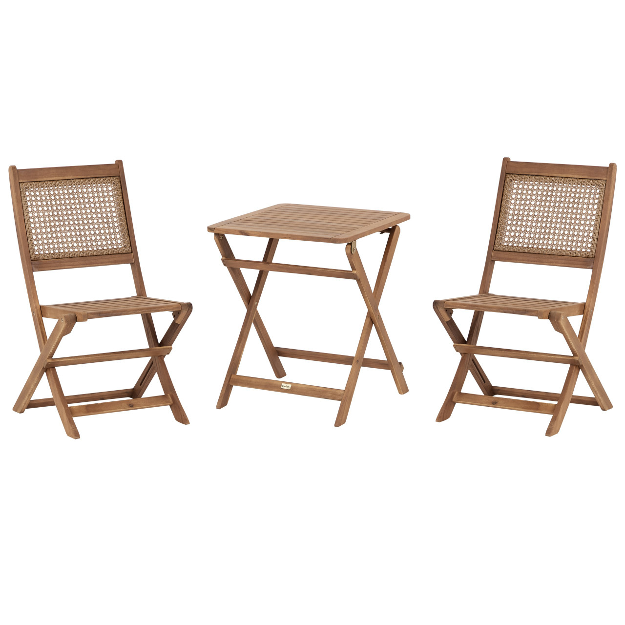 Conjunto bistró Paraggi en madera de acacia FSC