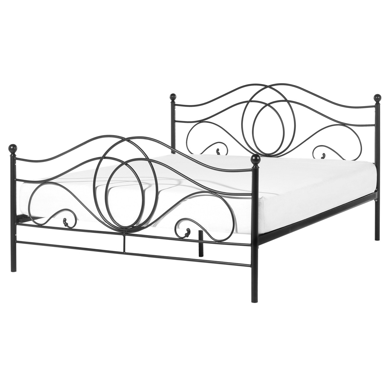 Cama doble Lyra en acero negro