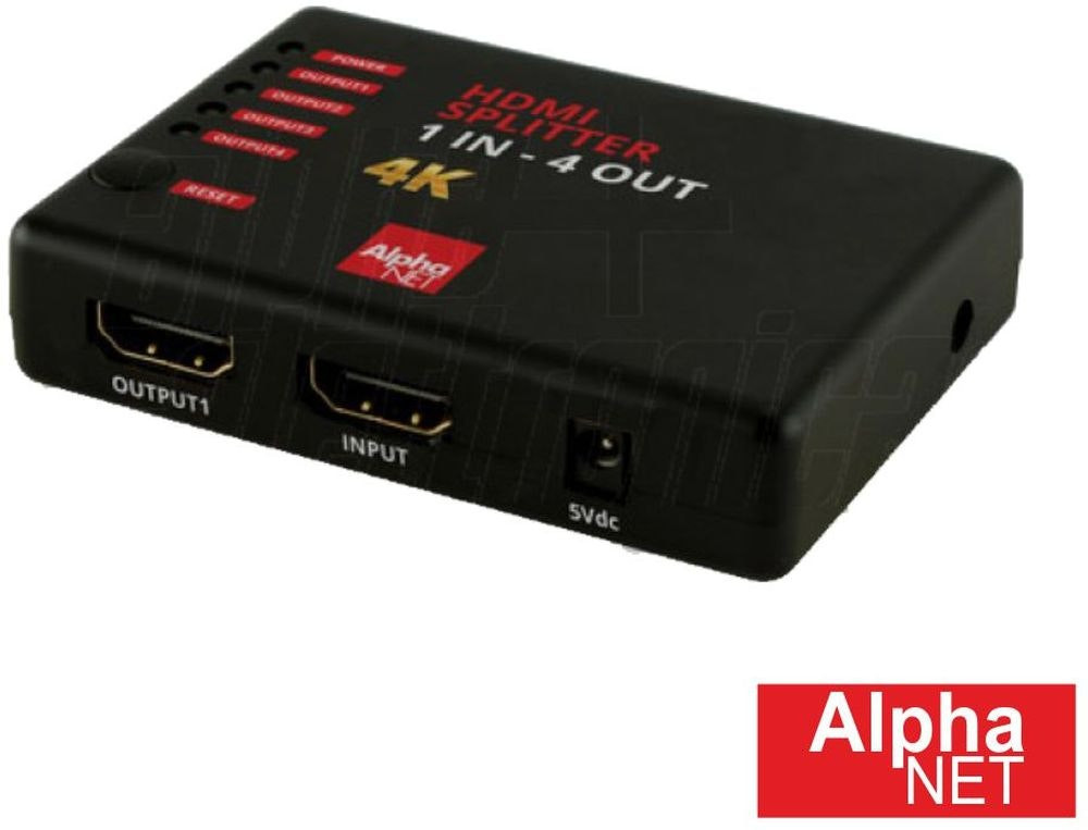 Distribuidor conmutador HDMI 1 entrada 4 salidas