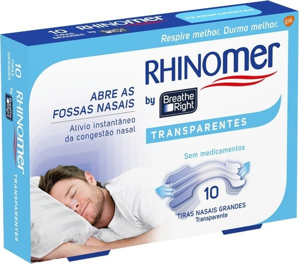 Breathe Right Penso Nasal Transparente Gde Transparente X10