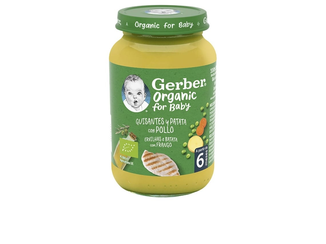 Puré #Guisantes Patata Pollo 190 Gr 190 G Organic GERBER