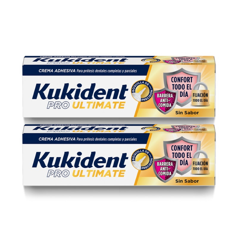 Adhesivo para prótesis Pro Ultimate sin sabor 2 x 40 g