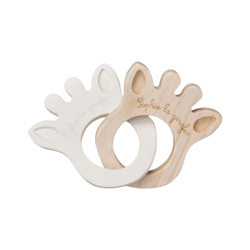Anillo de dentición Sophie La Girafe silicona y madera