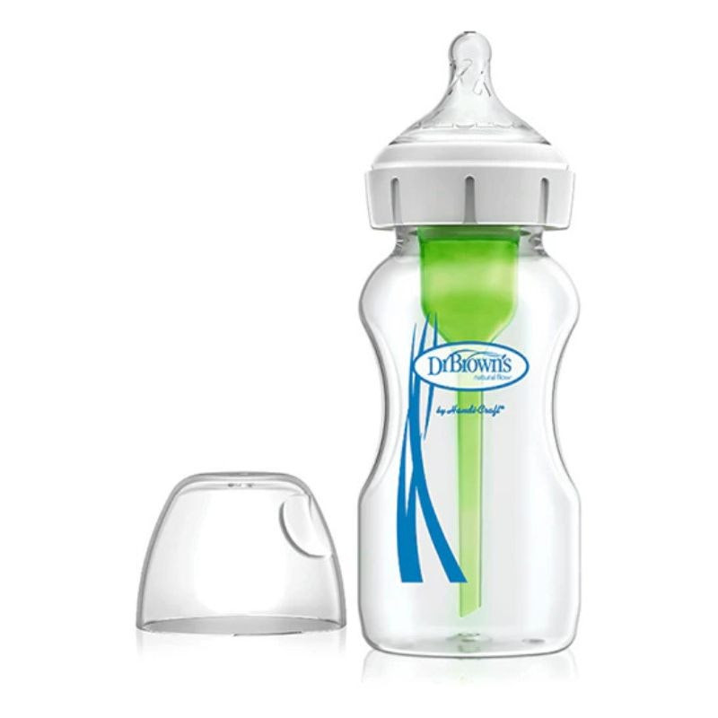 Options+ glass anti-colic wide neck bottle 270ml