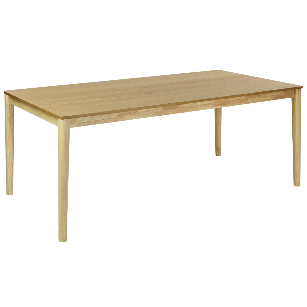 Mesa de comedor Ermelo MDF con patas de madera de caucho