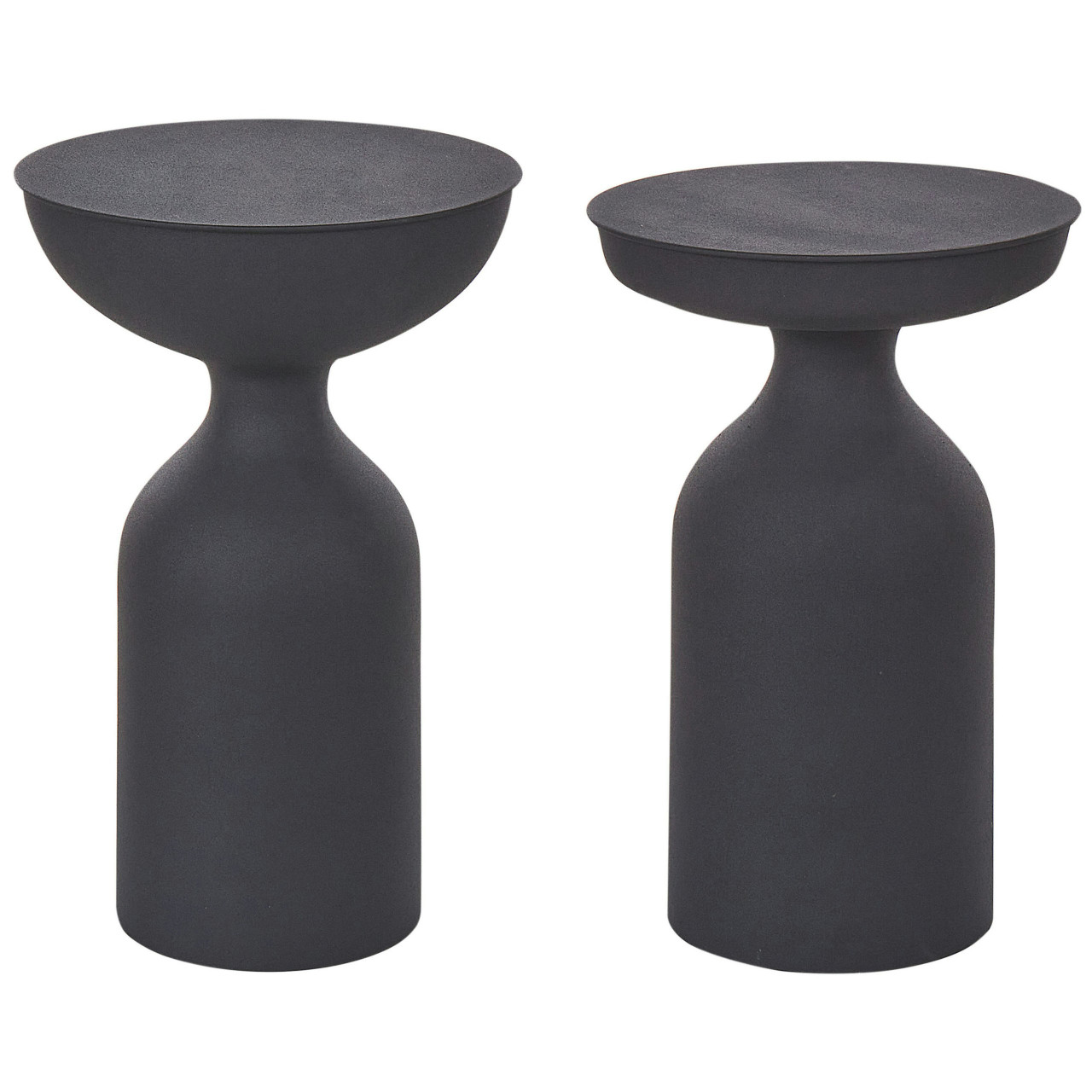 Conjunto de 2 mesas de apoio Cota Tenjo ferro preto