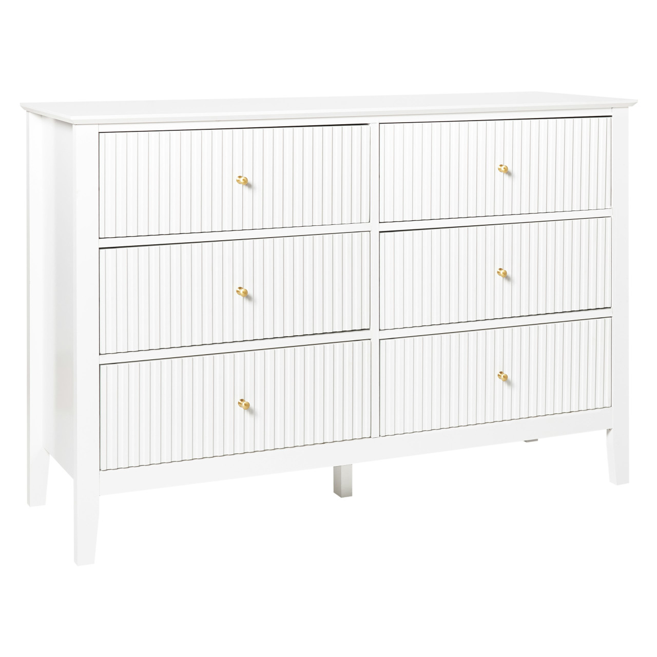 Cómoda 6 cajones Assisi MDF blanco