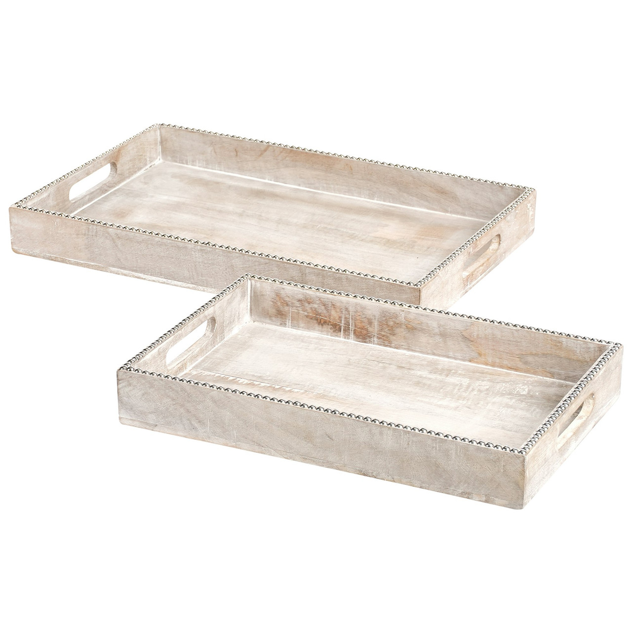 Juego de 2 bandejas Quena madera de mango