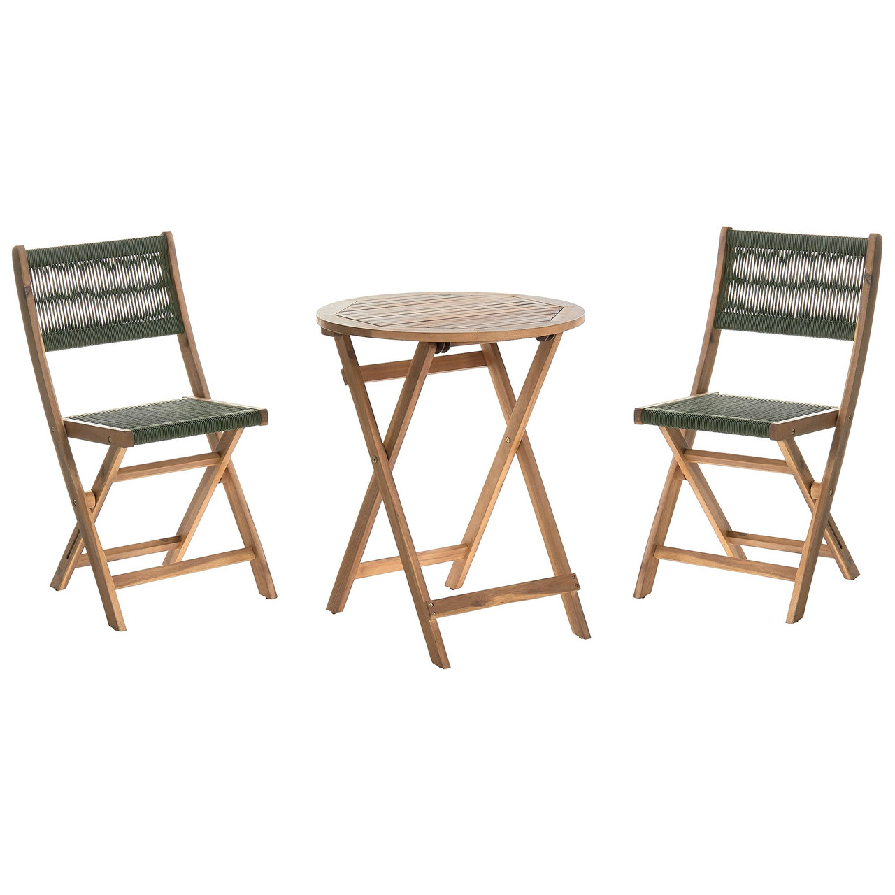 Conjunto bistró Prossedi madera de acacia verde