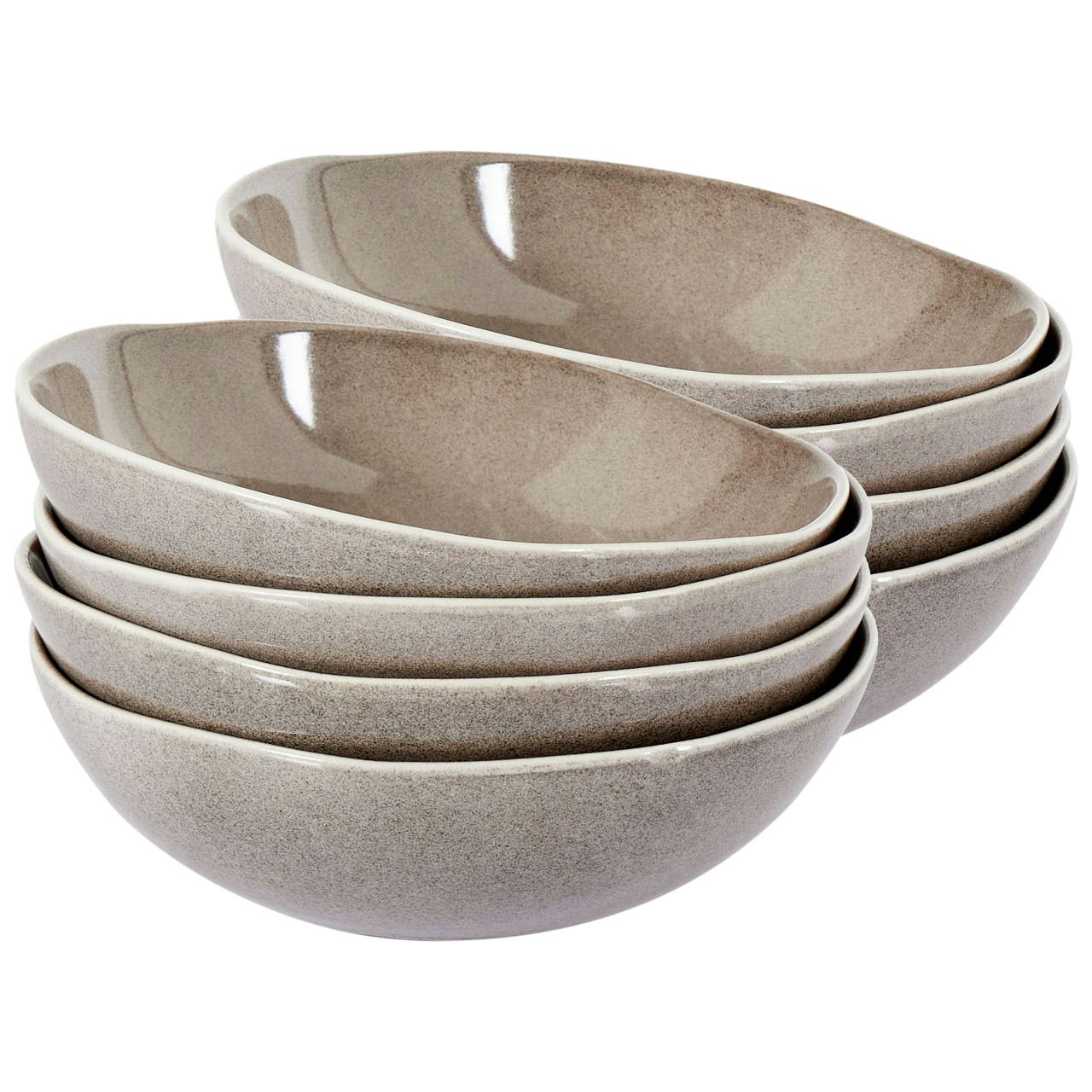 Set of 8 stoneware soup plates Costmary