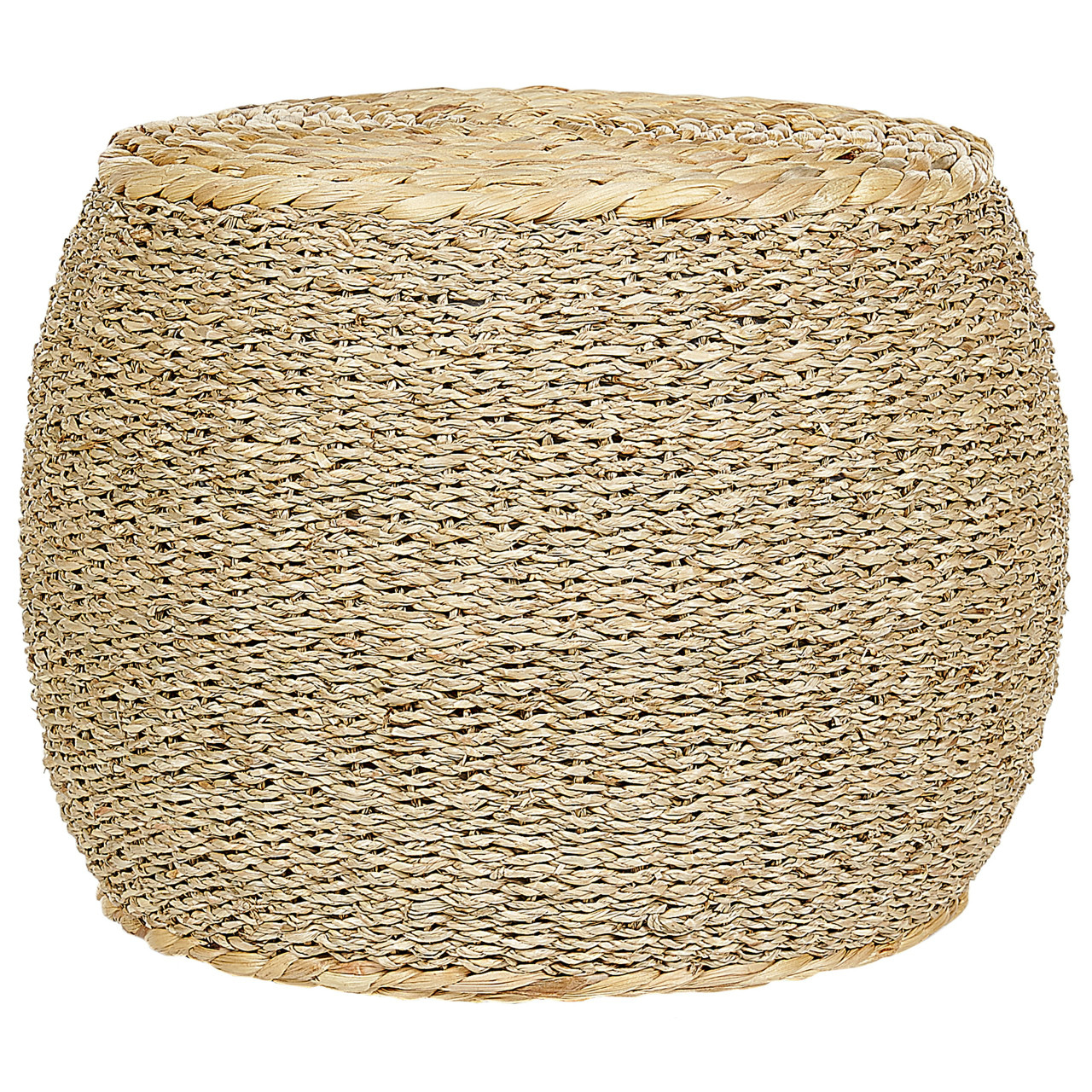 Haiphong round seagrass pouf beige