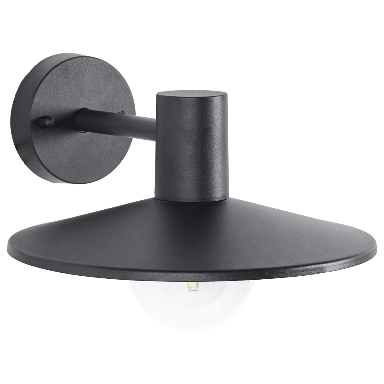 Lámpara de pared exterior Baralia aluminio negro