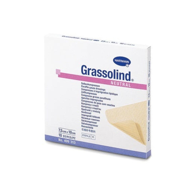 Compresa de gasa impregnada 7,5x10 cm - 10 uds