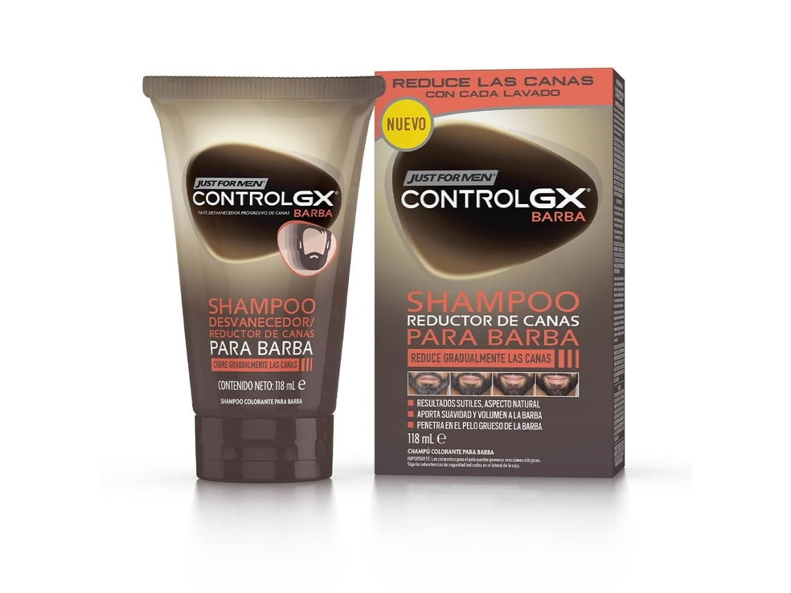 Control Gx Champú Reductor De Canas Para Barba Just For Men 118 ml