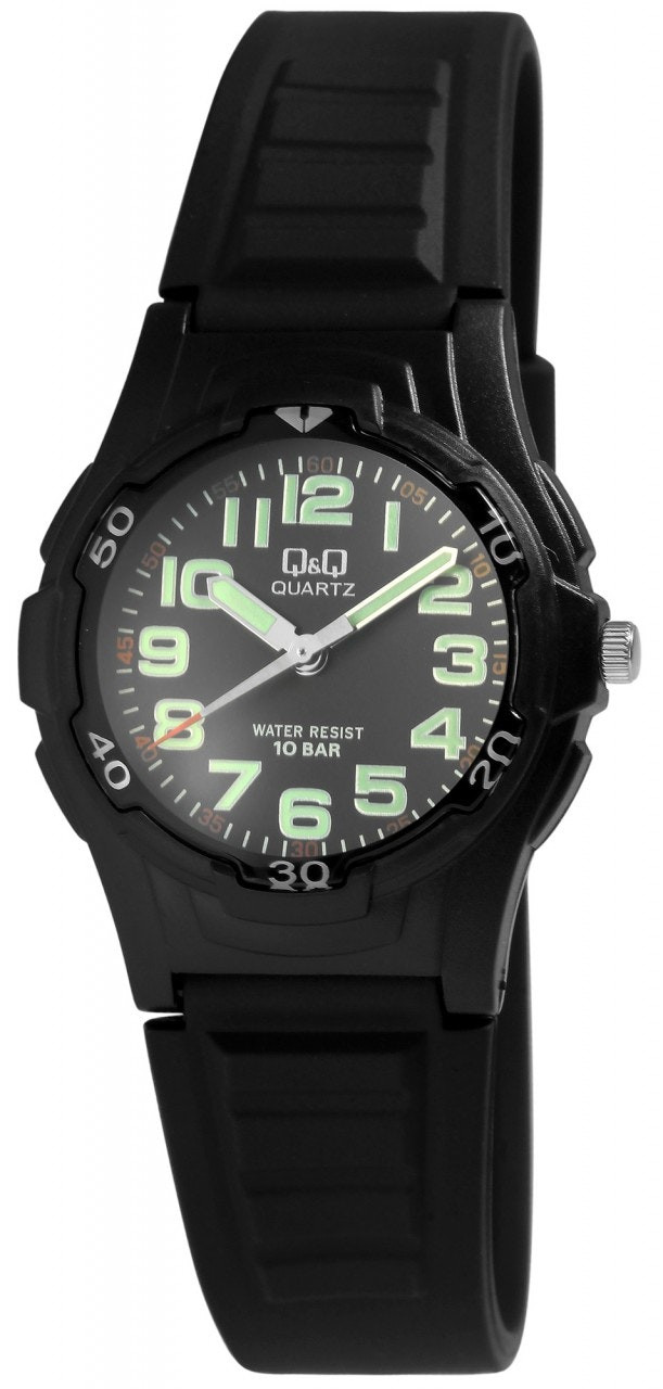 Analogue ladies quartz watch plastic case silicone strap