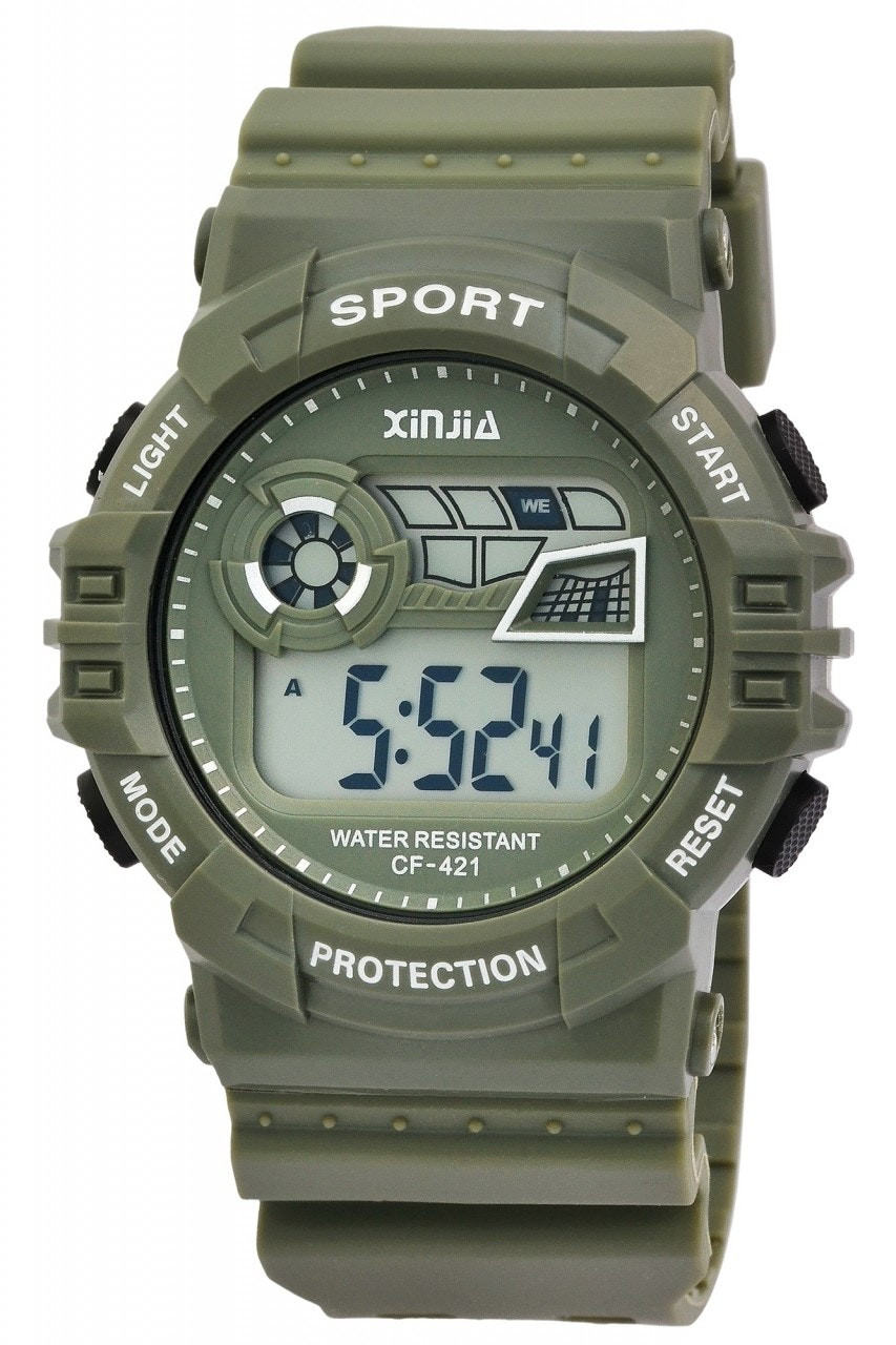 Reloj digital de hombre con correa de silicona
