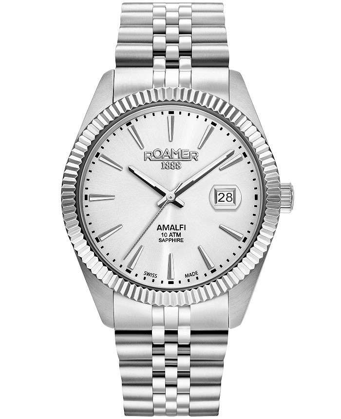 Reloj Amalfi Gents en acero inoxidable con esfera gris