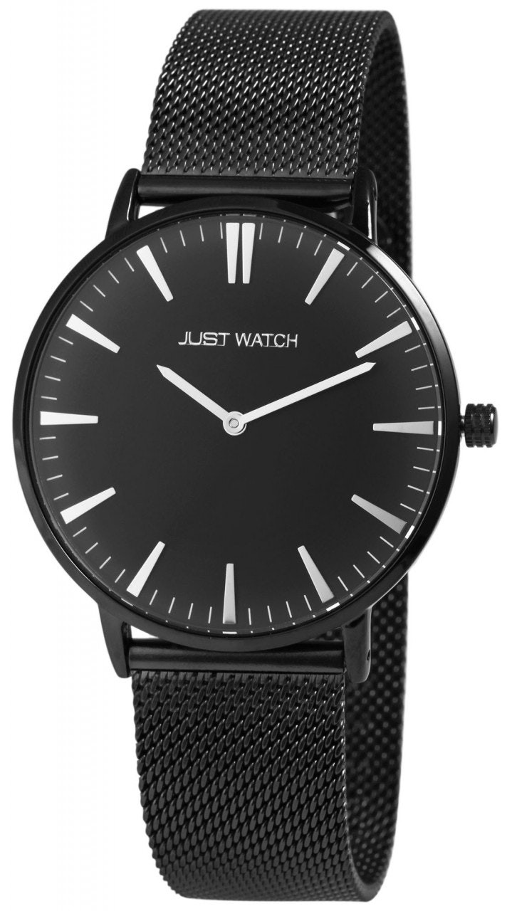 Reloj analógico unisex Just con correa de malla y caja de 41 mm