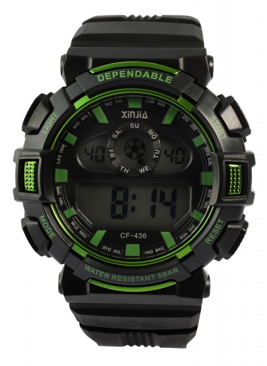 Reloj digital con correa de TPU y caja de plástico