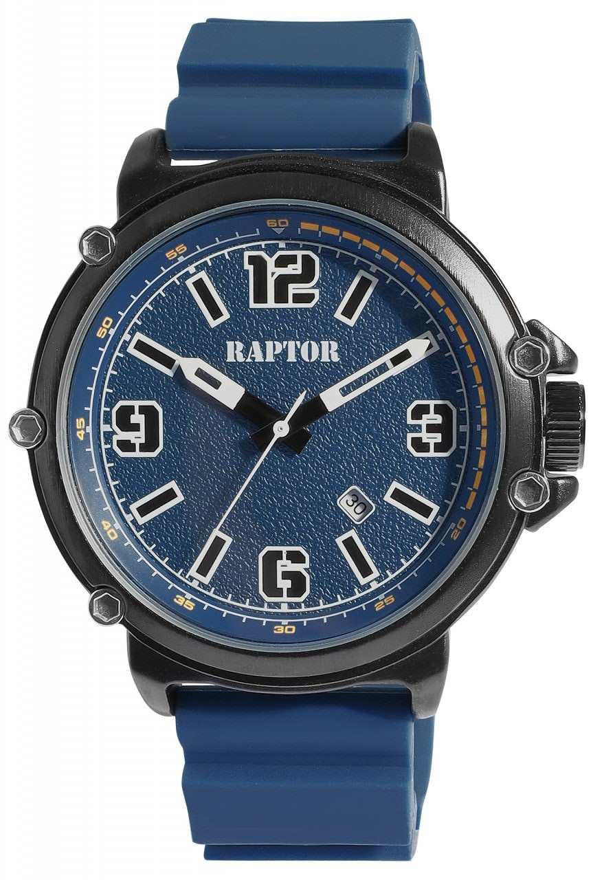 Men's sports watch with silicone strap