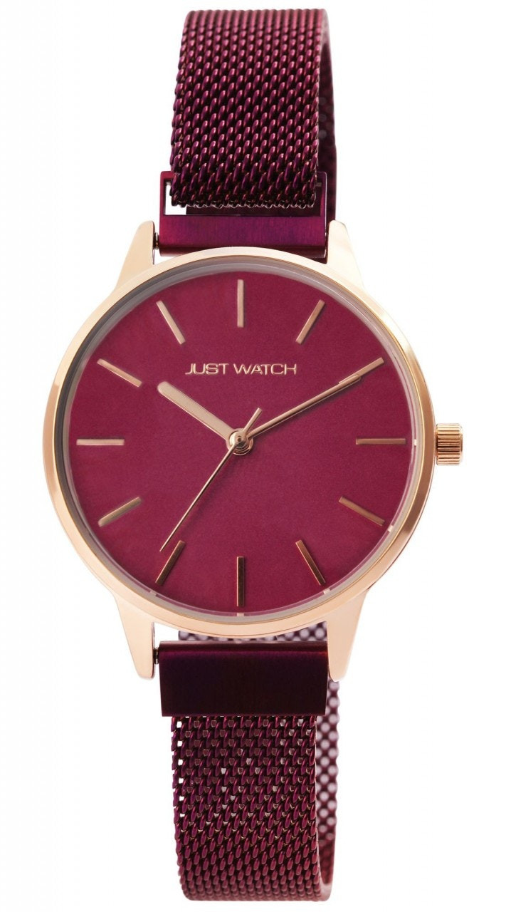 Malva analog watch metal case stainless steel milanese strap