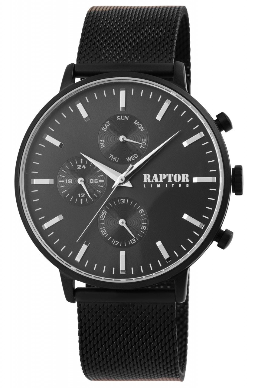 Camo Multifunction Watch with Stainless Steel Mesh Bracelet