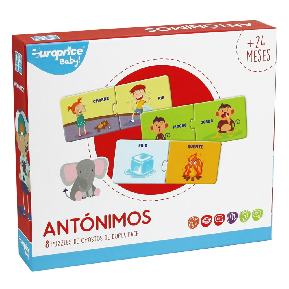 Antonyms educational puzzle for babies