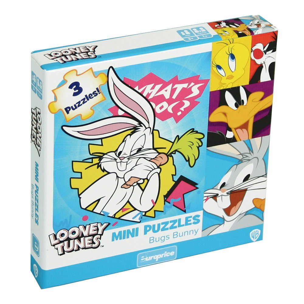 Small Looney Tunes puzzles - Bugs Bunny pack of 3