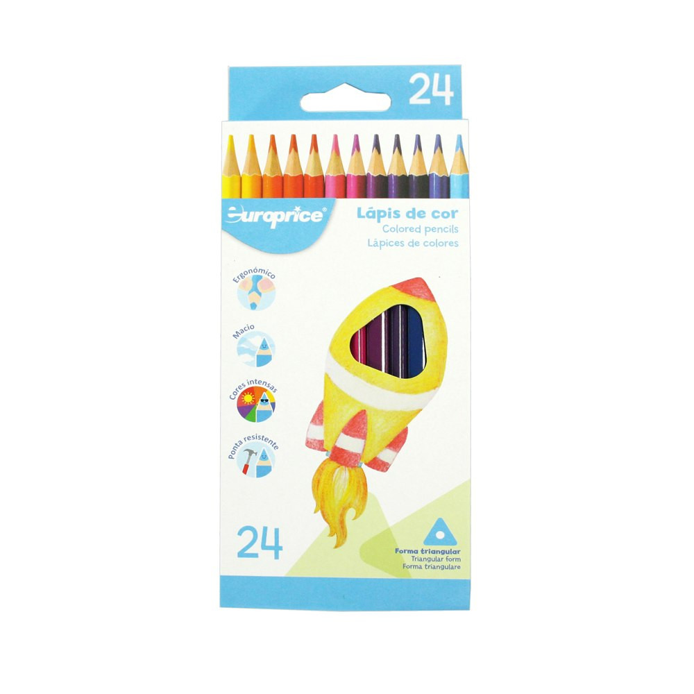 Triangular colored pencils pack 24