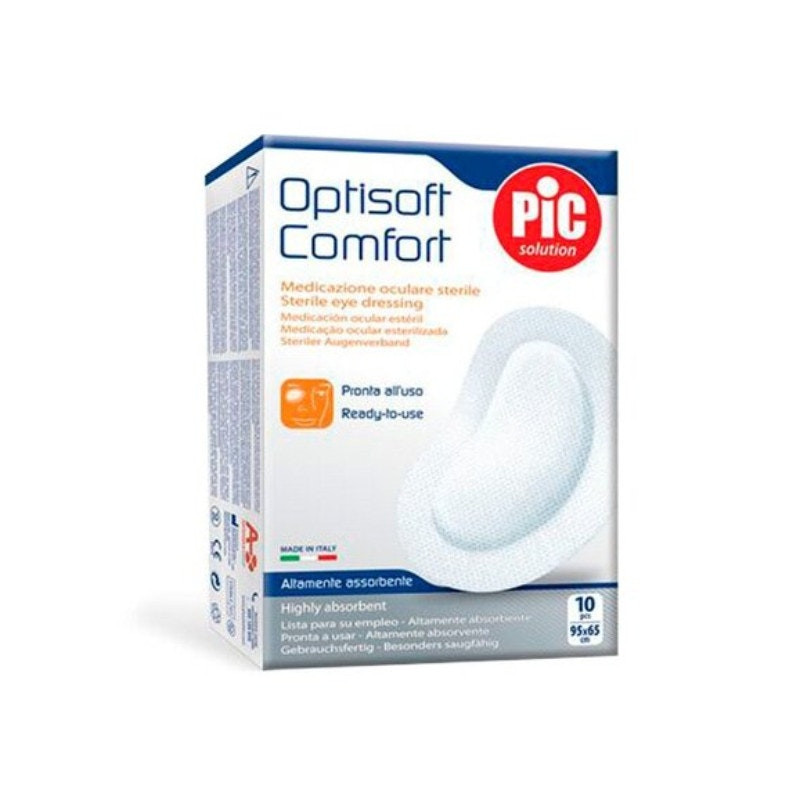 Optisoft Comfort adhesive eye pads non-woven x10