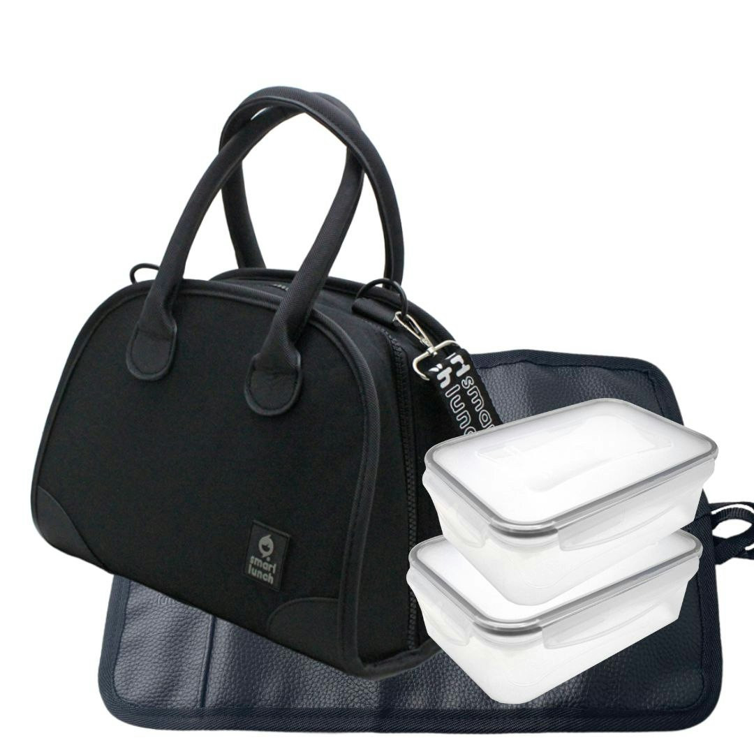 Bolsa isotérmica Eve con 2 fiambreras y recipiente individual