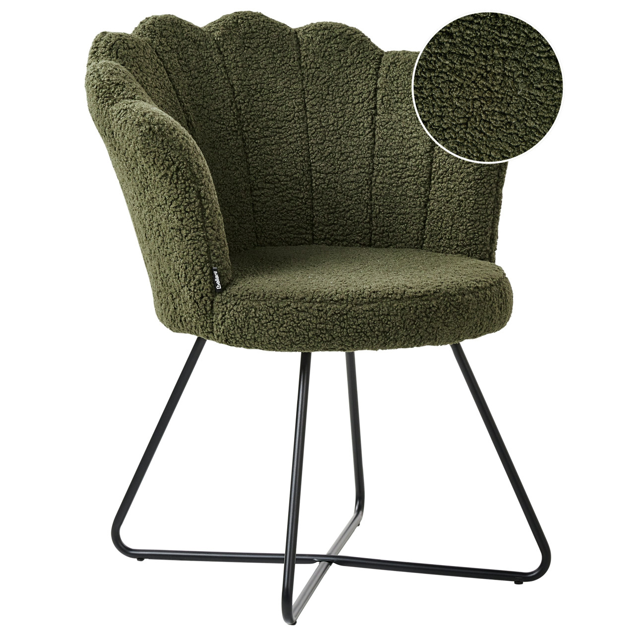 Sillón Lovelock bouclé verde