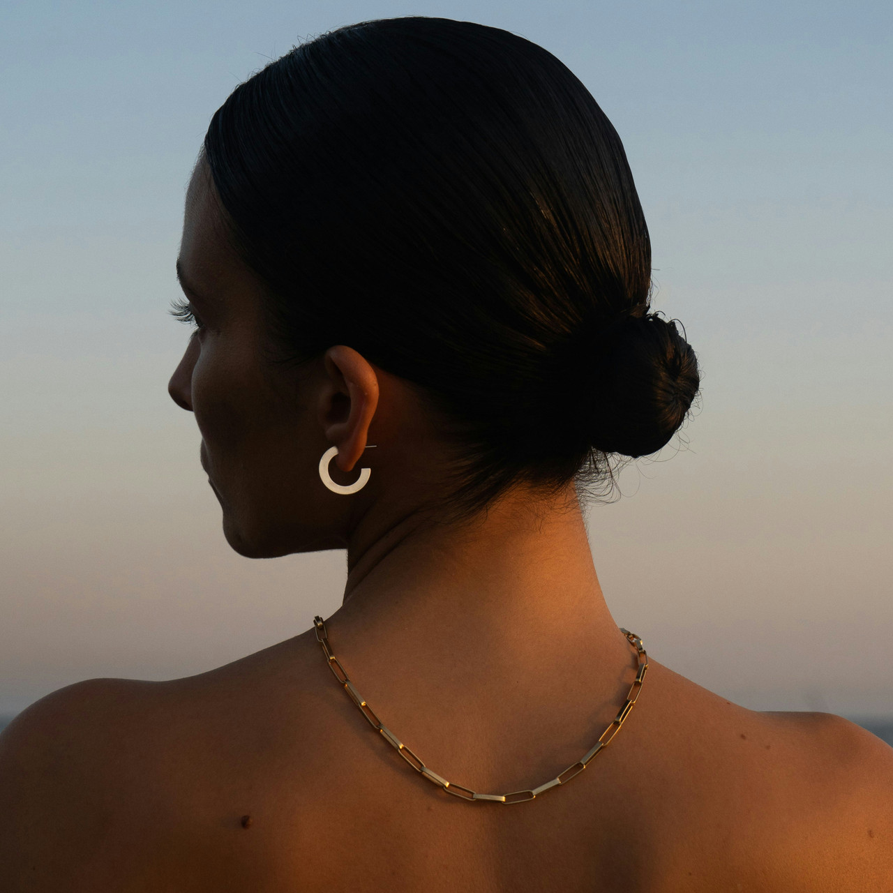 Hoop disc earrings 925 silver