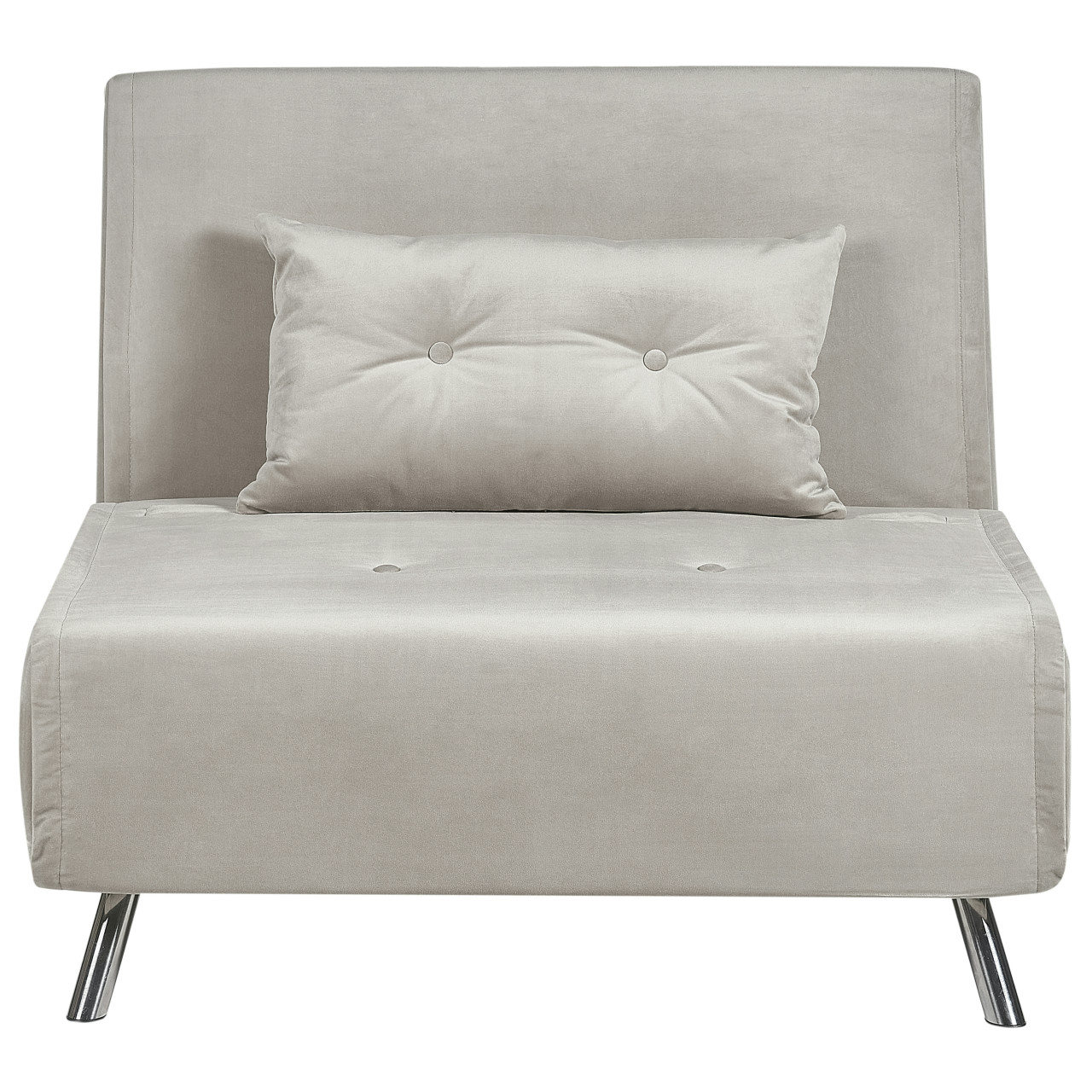 Sofá cama compacto Farris terciopelo gris