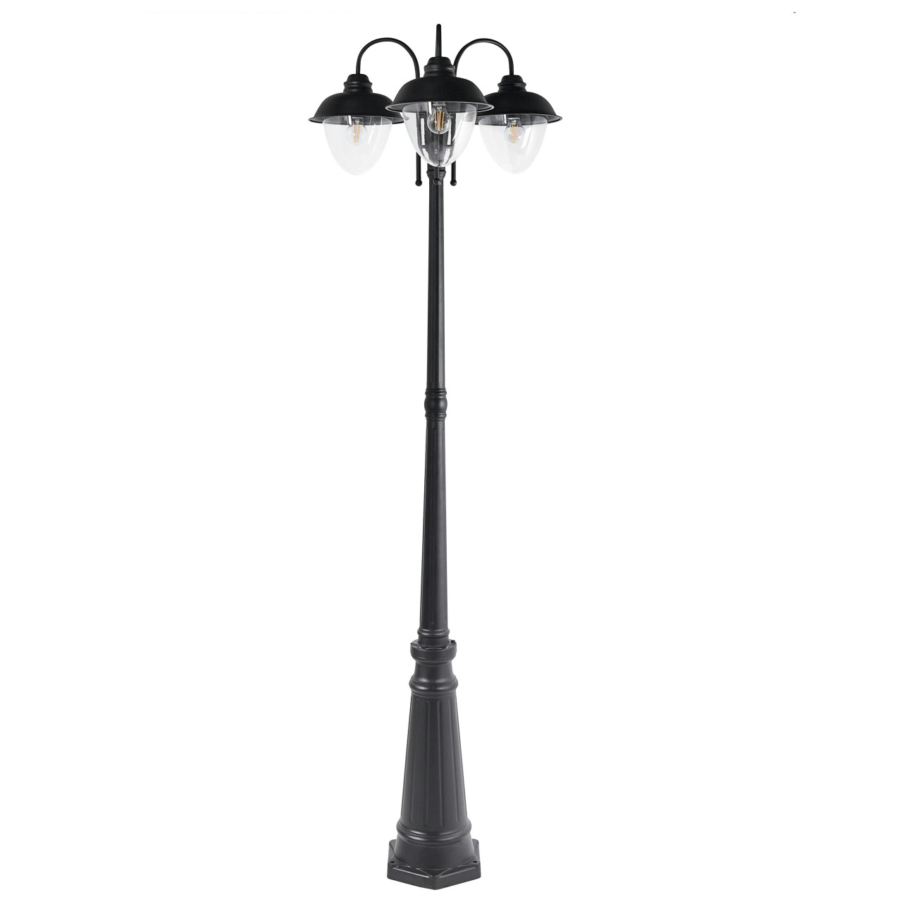 Farola exterior de 3 luces Banka aluminio negro