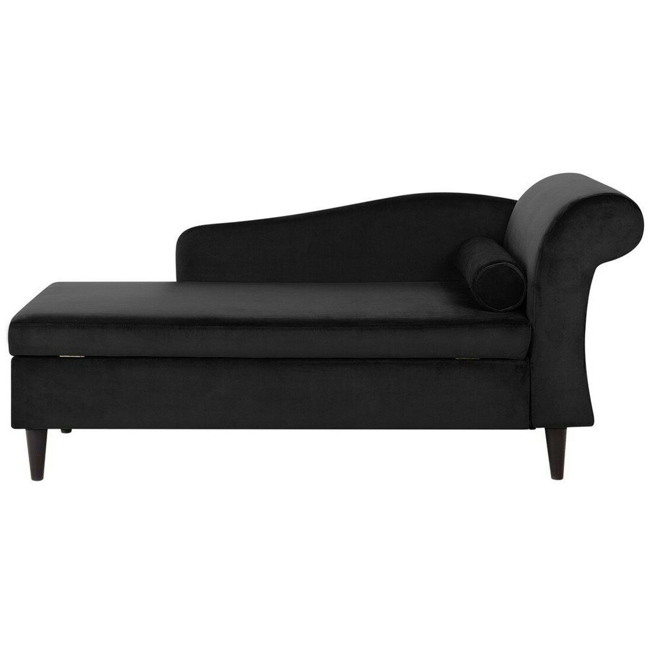 Chaise longue Luiro de terciopelo con almacenamiento, derecha