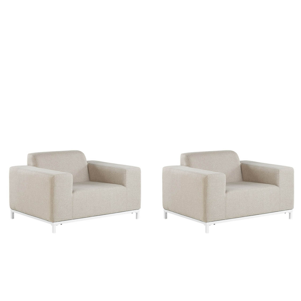 Rovigo outdoor armchair set in fabric beige
