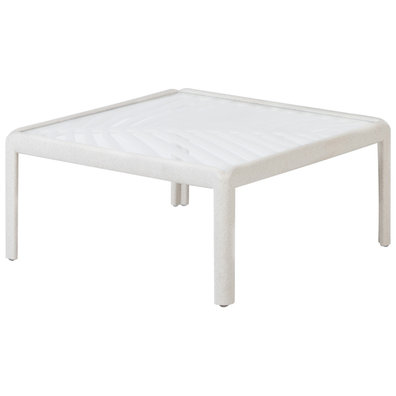 Ferretti synthetic material and glass center table
